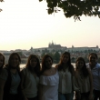 Las chicas de la delegación mexicana delante del Castillo de Praga 14/9/16